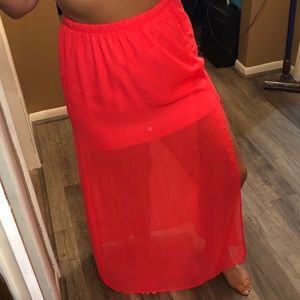 Maxi neon skirt